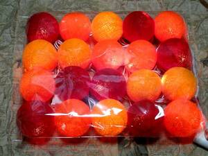  ball light ( cotton material )* orange color * Thai kingdom made 
