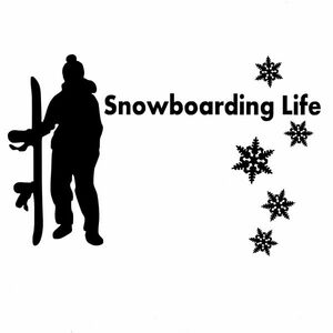 ★千円以上送料0★(15cm)【Snowboarding Life】　スノーボード・カー・車ステッカーDC1