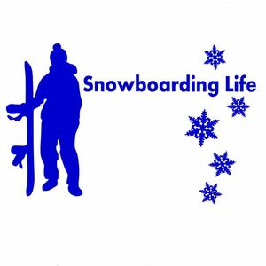 ★千円以上送料0★(20cm)【Snowboarding Life】　スノーボード・カー・車ステッカーDC1