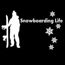 ★千円以上送料0★(30cm)【Snowboarding Life】　スノーボード・カー・車ステッカーDC1_画像1