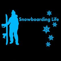 ★千円以上送料0★(30cm)【Snowboarding Life】　スノーボード・カー・車ステッカーDC1_画像2