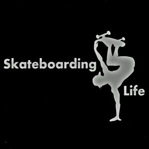 ★千円以上送料0★(10cm)【Skateboarding Life-Ｂ】　スケートボード・スケボー・カー・車用にも、ステッカーDC1