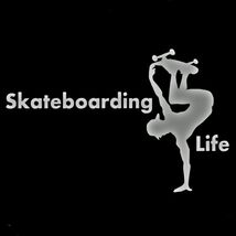 ★千円以上送料0★(10cm)【Skateboarding Life-Ｂ】　スケートボード・スケボー・カー・車用にも、ステッカーDC1_画像1