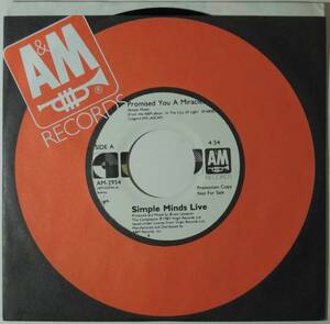 Simple Minds・Promised You A Miracle　US Promo. 7”