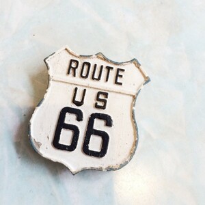 新品＆即決◎アメリカン道路標識ミニチュアマグネット　ROUTE66　アメリカン雑貨