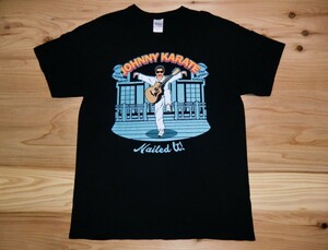 レアUSA古着 Johnny Karate Tシャツ sizeL 黒 Parks and Recreation 海外 番組 TV 空手 アメリカ GILDAN