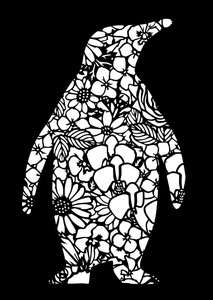  cut .... flower penguin type 