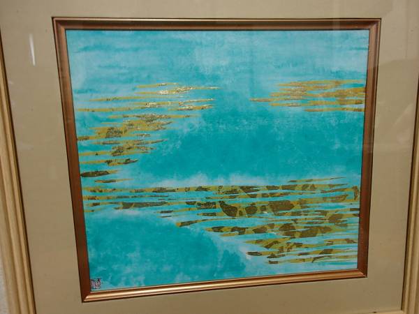Pintura abstracta #462 Pintura de lámina de oro puro, Cuadro, acuarela, Pintura abstracta