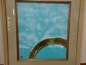 Art hand Auction Pintura abstracta #495 Pintura de lámina de hoja de oro puro, cuadro, acuarela, pintura abstracta