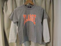 X-LARGE エクストララージ KIDS アーチロゴ レイヤード風 L/S TEE 灰 サイズ140 キッズ 人気商品 送料込　値下げしました！_画像1