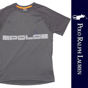 新品 POLO RALPH LAUREN Boys S/S T-SHIRT ポロ ラルフローレン ボーイズ 半袖 Tシャツ グレー メンズ レディース ドライ XL RL 正規品