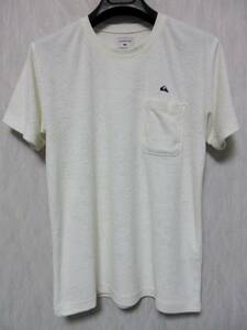 クイックシルバー Quiksilver パイル 半袖 カットソー Tシャツ オフ白 S 亥1752