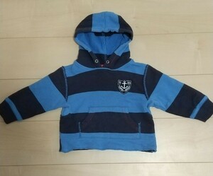 80cm babyGap ベビーギャップ 長袖パーカー 青