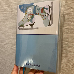 超レア 2022北京冬オリンピック ビンドゥンドゥン 公式グッズ ノート 手帳 ブルー