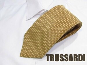 Z 069R トラサルディ ネクタイ TRUSSARDI ベージュ色系 プリント