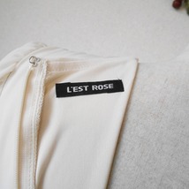 レストローズ LEST ROSE リボン ベルト 付き 上下 切替 ワンピース 日本製 2_画像8