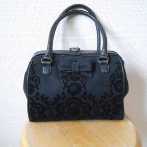  L'Est Rose LEST ROSE ribbon attaching on a grand scale open design. lady's for bag black 