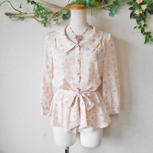 Красота Меньше Пассе Лайсс Пасс милая блузка с цветочным рисунком с лентой на сайте 36