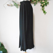 美品 アトリエ アイ ATELIER ai 裾 フリル の お洒落 な ロング スカート 黒 日本製 11_画像5