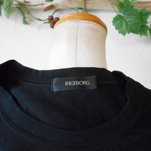美品 インゲボルグ INGEBORG ロゴ プリント & プレート 付き 半袖 カットソー Ｔシャツ 日本製 S_画像8