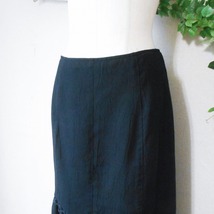 レストローズ LEST ROSE 春夏秋 刺繍 の 素敵 な スカート 黒 日本製 M_画像4
