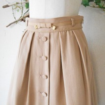 レッセパッセ LAISSE PASSE ウエスト リボン の 可愛い ひざ丈 スカート 日本製 36_画像3