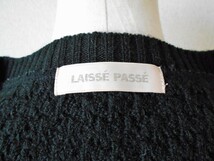 レッセパッセ LAISSE PASSE 秋冬 向き 飾りボタン付き ニット セーター 黒 38_画像8