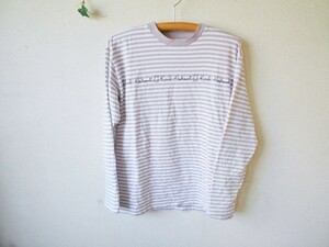 男女兼用 カールヘルム KARL HELMUT ロゴ プリント入り 長袖 ボーダー Ｔシャツ カットソー M