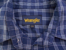 ラングラー Wrangler キッズ 男の子 130cm 長袖 シャツ ブルー チェック トップス_画像9