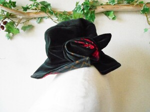  L'Est Rose LEST ROSE motif attaching reversible autumn winter direction hat 