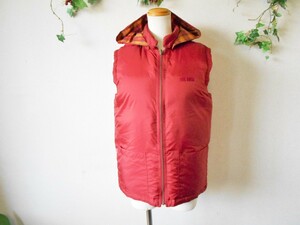  beautiful goods Pink House PINKHOUSE reversible with logo embroidery Zip up down vest 