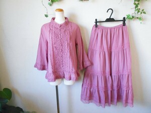 2015 year beautiful goods Pink House PINKHOUSE frill & race. wonderful top and bottom setup 