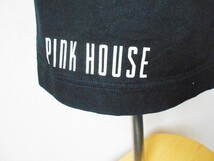 ピンクハウス PINKHOUSE ロゴ プリント & ロゴ ワッペン 付き ロング スカート 黒 日本製_画像4
