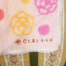 クレイサス CLATHAS タオル ハンカチ 3枚 セット ピンク 白 ホワイト イエロー レース ロゴ 刺繍 ハンド タオル_画像5