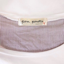 ポンポネット pom ponette ナルミヤ Ｌ 160ｃｍ 可愛い リボン プリント ストライプ 柄 薄い ピンク トップス_画像6