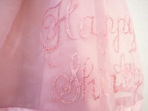 シャーリーテンプル Shirley Temple 110ｃｍ スカート オーガンジー ピンク系 リボン ラメ入り ロゴ_画像4