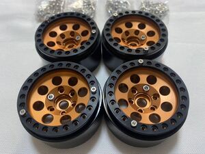 国内発送 4本セット CNC 高精度ビードロック 1.9インチ アルミホイール RCクローラー TRX4 SCX10 RC4WD CC02 アキシャル トラクサス タミヤ
