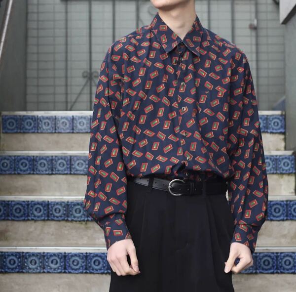 USA VINTAGE PATTERNED ALL OVER DESIGN SHIRT/アメリカ古着総柄デザインシャツ