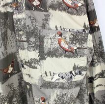 USA VINTAGE ANIMAL PATTERNED LONG SLEEVE COTTON SHIRT/アメリカ古着アニマル柄長袖コットンシャツ(メンズ)_画像7