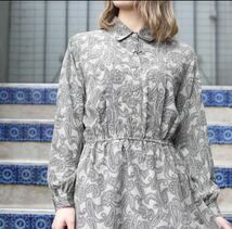 RETRO VINTAGE PAISLEY PATTERNED ONE PIECE/レトロ古着ペイズリー柄ワンピース_画像2