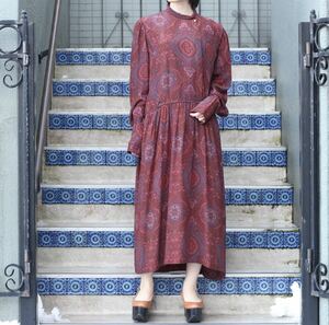 USA VINTAGE Liz claiborne PAISLEY PATTERNED LONG ONE PIECE/アメリカ古着ペイズリー柄ロングワンピース