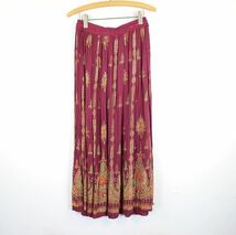 USA VINTAGE PATTERNED ALL OVER LONG SKIRT MADE IN INDIA/アメリカ古着総柄ロングスカート_画像4