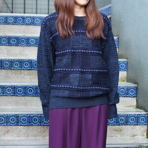 RETRO VINTAGE PATTERNED ALL OVER KNIT/レトロ古着総柄ニット