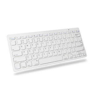ワイヤレスキーボード　ホワイト　Bluetooth 薄型 軽量 無線 各種スマホ/タブレットPC/パソコン対応