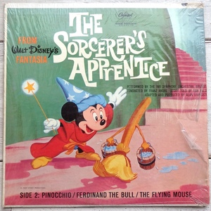 LP FROM WALT DISNEY'S FANTASIA THE SORCERER'S APPRENTICE PINOCCHIO FERDINAND THE BULL THE FLYING MOUSE J-3253 rice record tis knee 