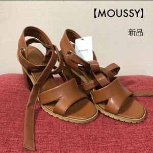 新品【MOUSSY】クロスベルトウェッジシューズ！春夏物衣料断捨離中です！サイズが分からなかったのでフリーサイズで明記しています！