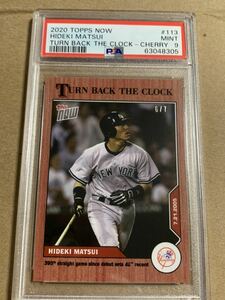 2020 topps turn back the clock 松井秀喜　/7 psa9