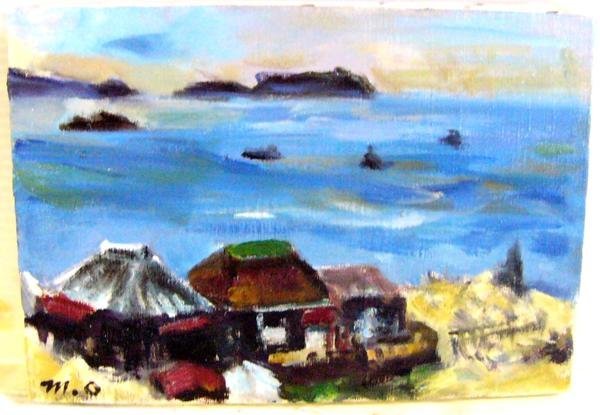 Canvas Masatsugu Oda Morning Sea (Sotobo/Taikai) SM [1024], painting, oil painting, Nature, Landscape painting