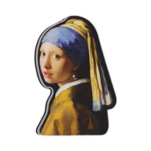 【Art Collection】アート・ダイカットマグネット フェルメール:真珠の耳飾りの少女 新品!