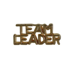 TEAM LEADER ピンズ 金色 ピンバッチ チームリーダー ピンバッジ ラペルピン 留め具付き